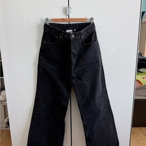 The Ragged Priest Wide-Leg Black Women's Jeans